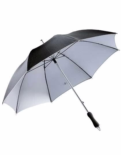 L-merch Aluminium Fiberglas Stockschirm 106 cm, Black/Silver Ø ca. 106 cm, SC65