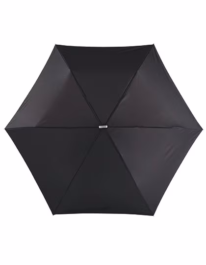L-merch Superflacher Mini-Taschenschirm mit Velcro-Verschluss, Black Ø ca. 88 cm, SC81