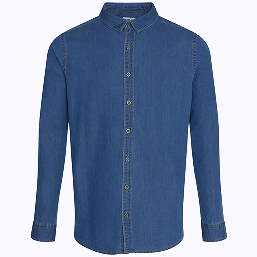 So Denim Camicia a maniche lunghe "So Denim" in raso, Dark Blue S, SD040