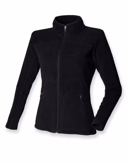 SF Women Giacca in Microfleece con tasche con Zip da Donna, Black XS, SF28