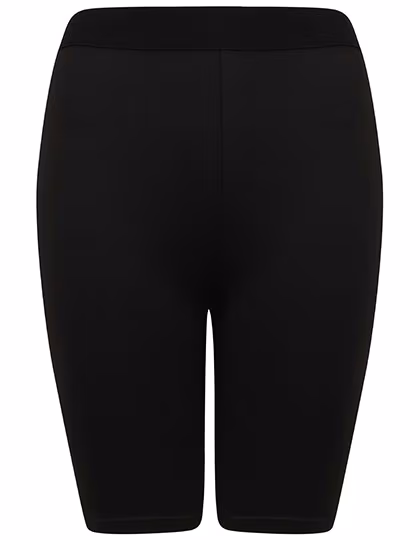 SF Women Fahrrad-Shorts mit Jacquard-Bund für Damen, Black/Black L, SF427