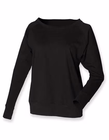 SF Women Raglan Sweatshirt Boat-Neck Heather for Women, Heather Grey S, SF513