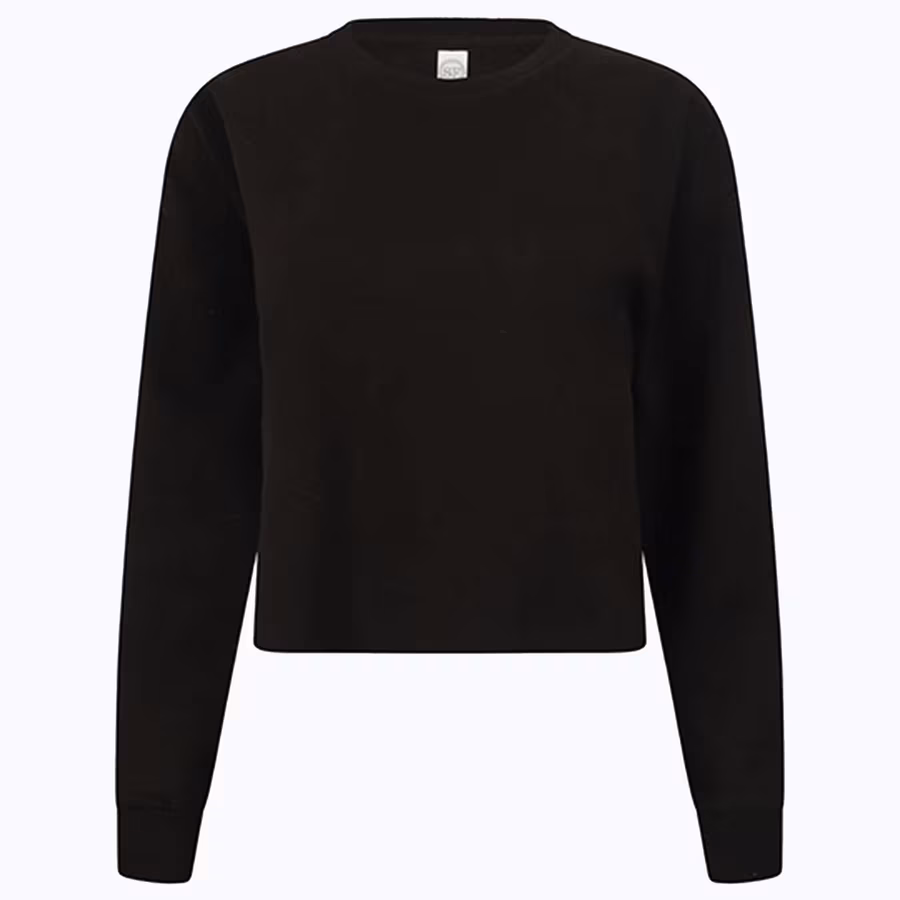 SF Women Oversized, Cropped Sweater, Black S, SF515