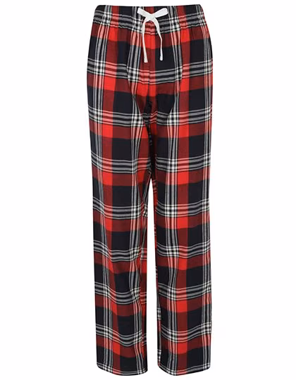 SF Women Tartan Loungehose aus Flanell-Twill, Red-Navy Check XXL, SF83