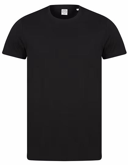 SF Men T-shirt en Coton bio à col rond, Black XXS, SFM140