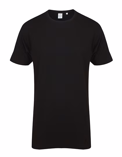 SF Men T-shirt extra-long avec ourlet plongeant, Black M, SFM258