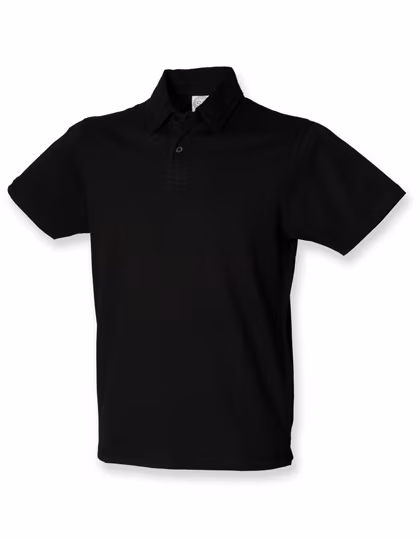 SF Men Polo Slim Fit in Micro-Piqué, Black M, SFM42