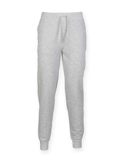 SF Men Jogging Trousers with Ribbed Cuffs for Men, Heather Grey S, SFM425