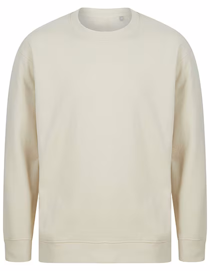 SF Men Nachhaltiger Sweat mit dropped Tail-Saum, Light Stone XXS, SFM530