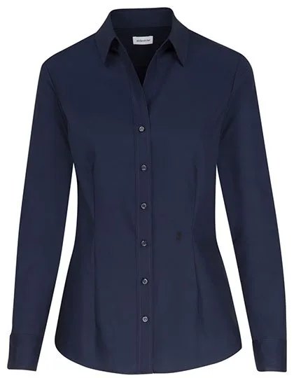 Seidensticker Bügelfreies Slim Fit Hemd mit Stickerei, Dark Blue 32, SN080613