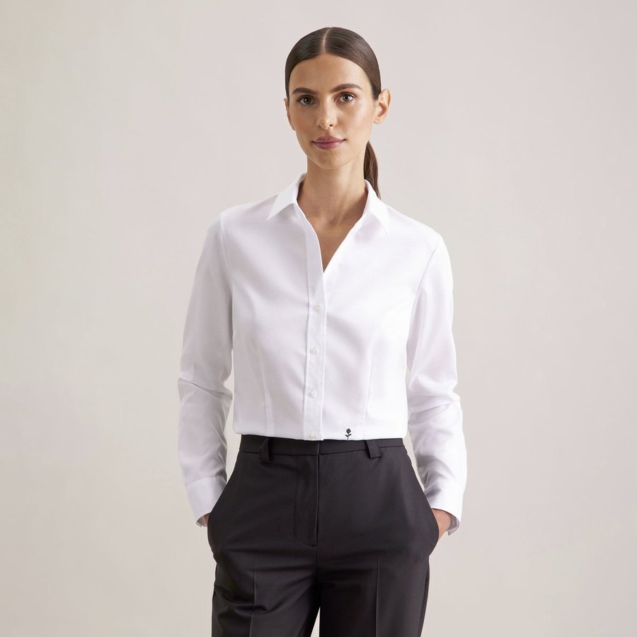 Women´s Blouse Slim Fit Fine Twill Longsleeve