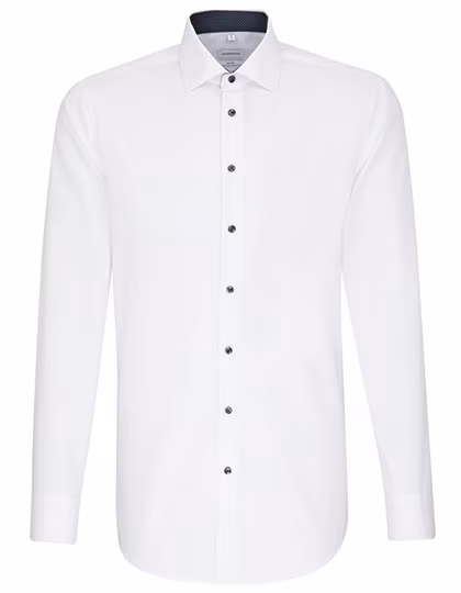 Seidensticker Camicia popeline stiro facile con colletto Kent, White 37, SN293690