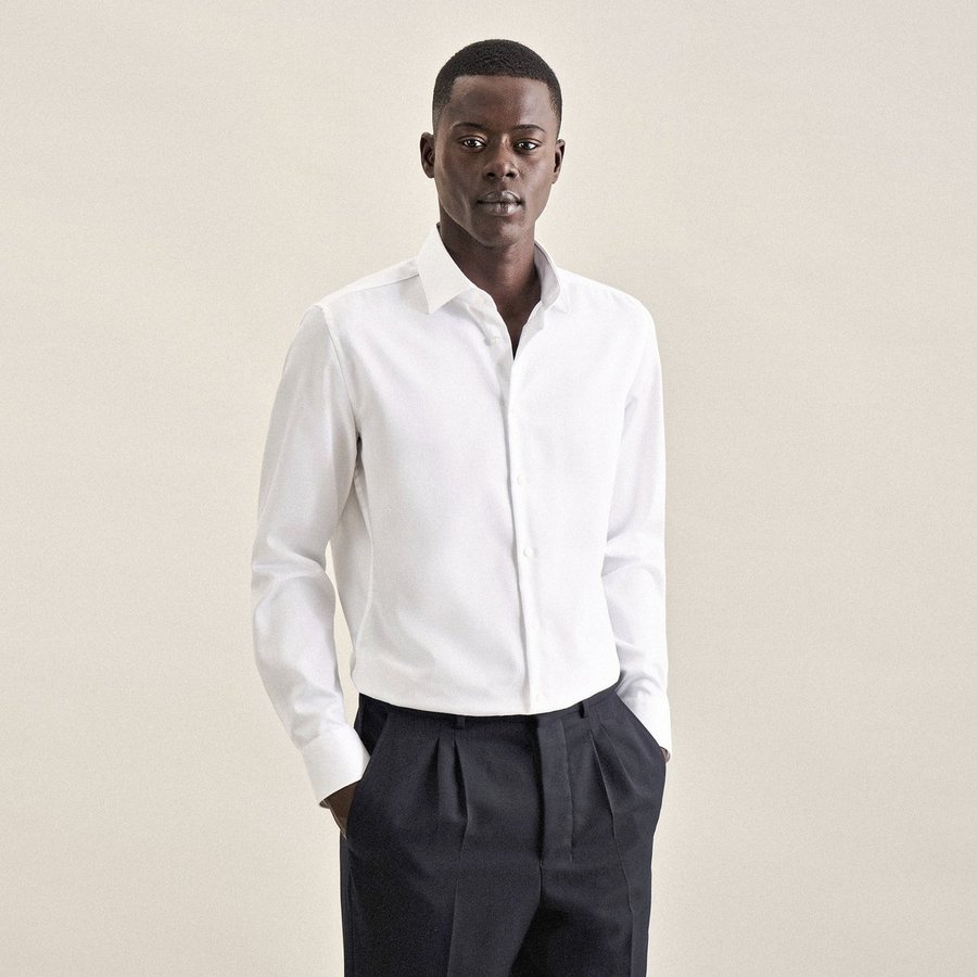 Men´s Shirt Shaped Fit Fine Twill Longsleeve
