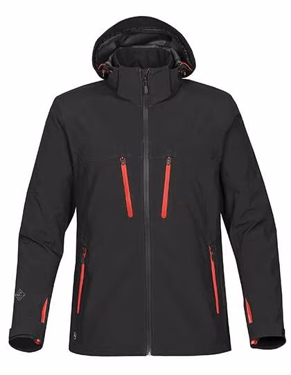 Stormtech Wasserdichte Softshell-Jacke mit Kapuze, Black/Bright Red S, ST83