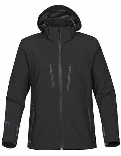 Stormtech Veste Softshell Imperméable avec Capuche, Black/Carbon L, ST83