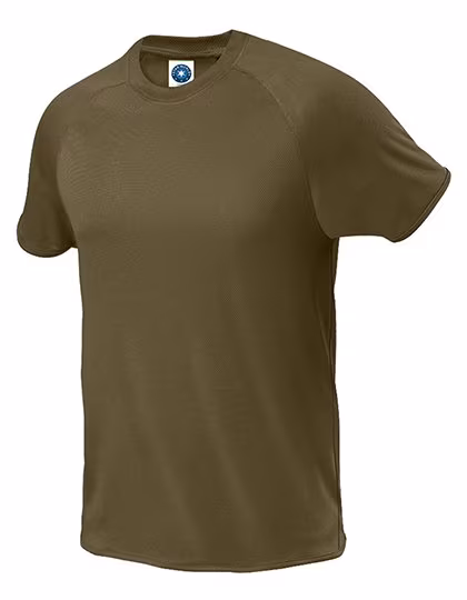 Starworld Atmungsaktives Sport T-Shirt mit Raglan-Ärmeln, Khaki S, SW300