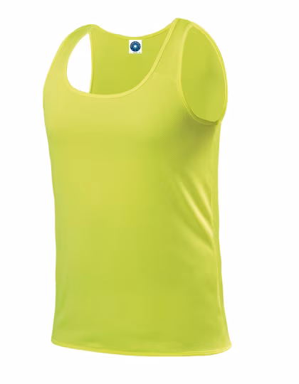 Starworld Maillot de Sport Sans Manches en Micropolyester, Fluorescent Yellow S, SW301