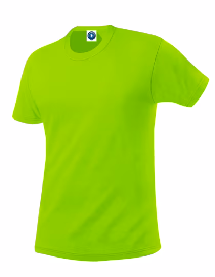 Starworld Sports Shirt with UV Protection and Ribbed Collar, Fluorescent Green XXL, SW304