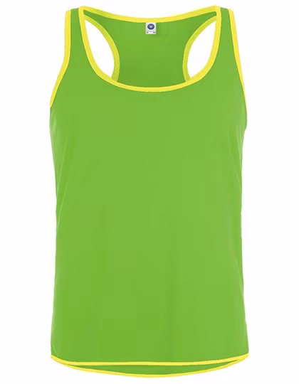 Starworld Ärmelloses Sport-Shirt aus Ultra-Tech-Material, Fluorescent Green/Fluorescent Yellow XXL, SW305