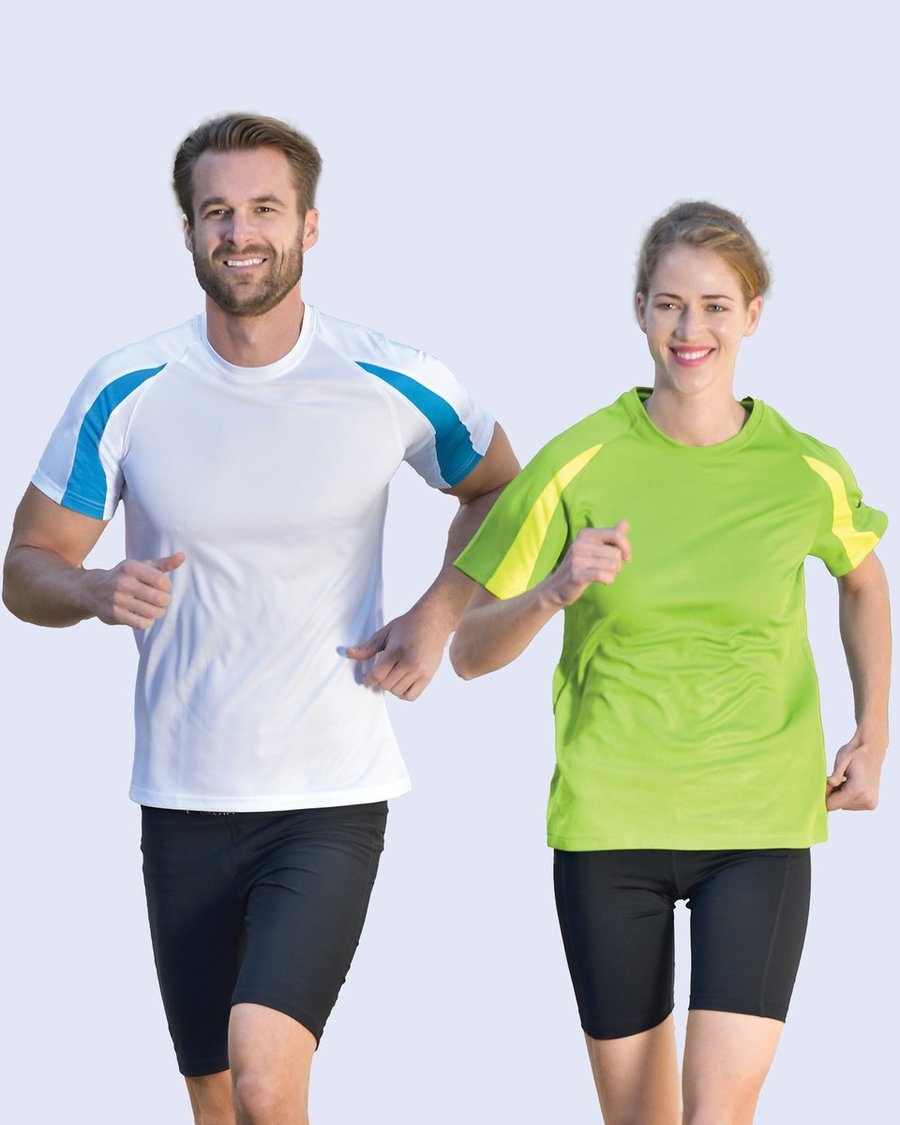 Starworld Ultra-Tech Sportshirt mit Kontrast-Ärmeln, Atoll/White XS, SW309