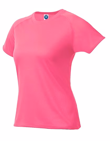 Starworld Sport T-Shirt mit Raglan-Schnitt für Damen, Fluorescent Pink XL, SW403
