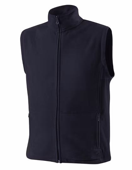 Starworld Fleece Vest with Cadet Collar for Men, Black S, SW735