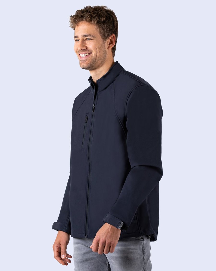 Starworld 4-lagige Herren Softshell-Jacke mit Taschen, Black S, SW900