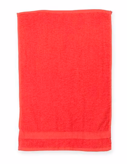 Towel City Frottiersport-Handtuch mit Herringbone-Rand, Red 40 x 60 cm, TC02