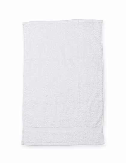 Towel City Asciugamano sportivo in spugna con bordo Herringbone, White 40 x 60 cm, TC02