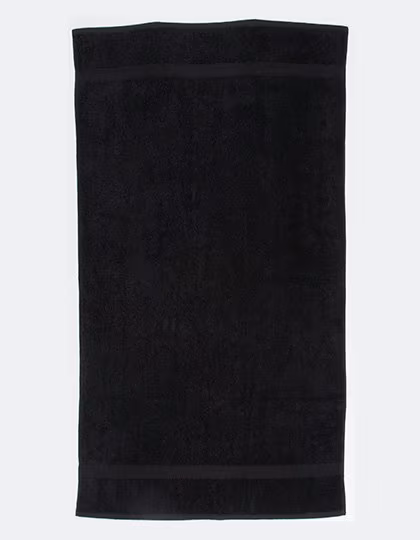 Towel City Luxury Terry Towel with Herringbone Border, White 70 x 130 cm, TC04
