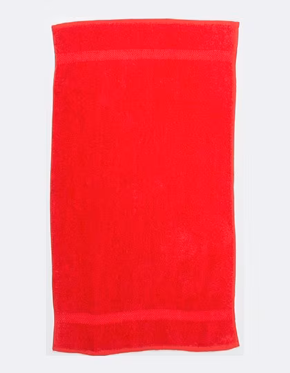 Towel City Serviette Éponge de Luxe avec Bordure Chevrons, Red 70 x 130 cm, TC04
