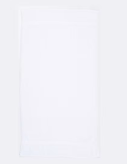 Towel City Serviette Éponge de Luxe avec Bordure Chevrons, White 70 x 130 cm, TC04