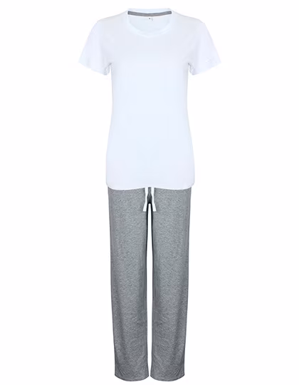 Towel City T-Shirt in jersey di Cotone con polsini, White/Heather Grey XS, TC053