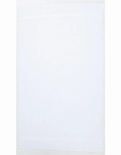 Towel City Klassisches Badetuch mit Herringbone-Band, White 70 x 130 cm, TC44