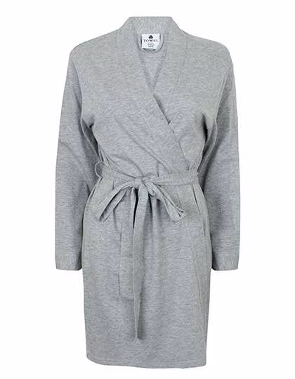 Towel City Peignoir Femme Mi-Long Style Kimono, Heather Grey L (16-18), TC50