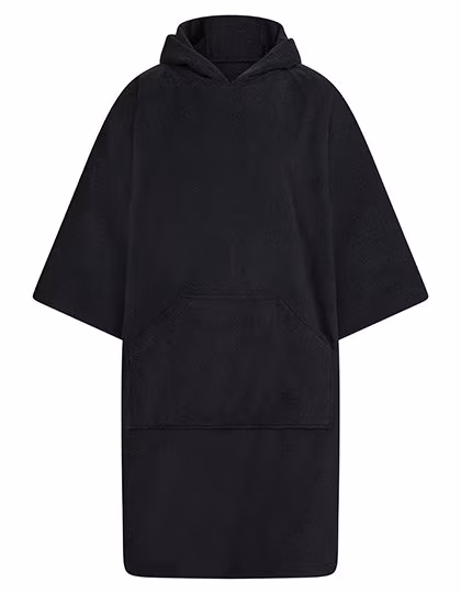 Towel City Accappatoio con Cappuccio e tasca a marsupio, Black One Size, TC810
