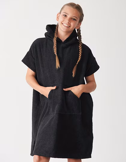 Towel City Peignoir avec Capuche et Poche pour Enfant, Black 3/5 Jahre, TC811