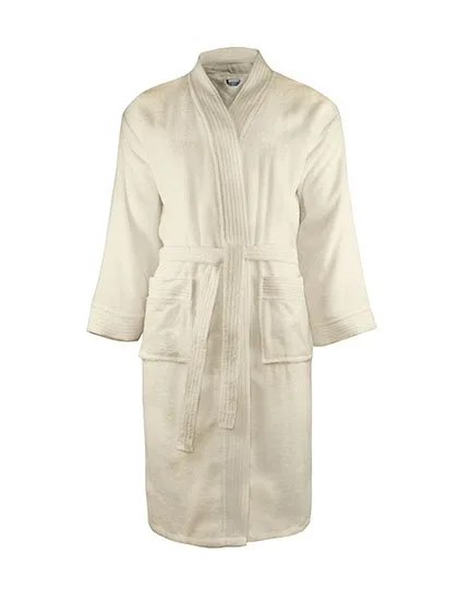 The One Towelling® Bathrobe made of 100% Combed Cotton, Ivory Cream XXL/3XL, TH1030