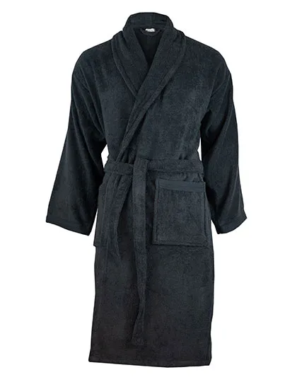 The One Towelling® Bio-Baumwolle Bademantel mit Handytaschen, Anthracite L/XL, TH1350