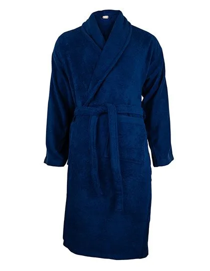 The One Towelling® Accappatoio in Cotone Biologico con tasche per cellulare, Navy Blue XXL/3XL, TH1350