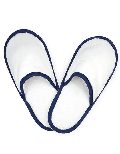 The One Towelling® Hausschuhe aus Baumwolle, White/Navy Blue 38/40, TH1700