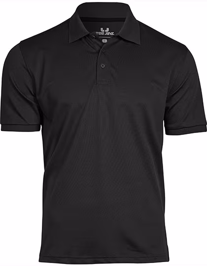 Tee Jays Nachhaltiges Kurzarm-Poloshirt mit Elasthan, Black S, TJ07000