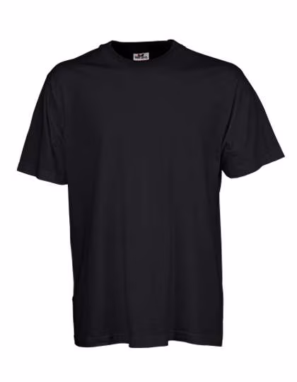 Tee Jays Basic T-Shirt mit 2-lagigem Kragen, Black S, TJ1000
