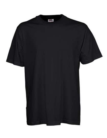 Tee Jays Basic T-Shirt mit 2-lagigem Kragen, Black S, TJ1000