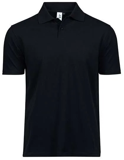 Tee Jays Bio-Baumwoll-Poloshirt mit Flachstrick-Kragen, Black 5XL, TJ1200