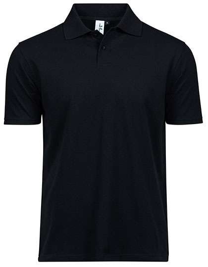 Tee Jays Bio-Baumwoll-Poloshirt mit Flachstrick-Kragen, Black XS, TJ1200
