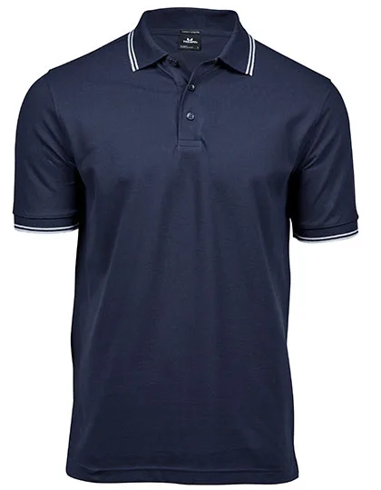 Tee Jays Bio-Baumwolle Stretch Polo mit Kragen in, Navy/White L, TJ1407