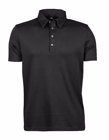 Tee Jays Polo made of Pima Cotton, Fitted for Men, Black S, TJ1440