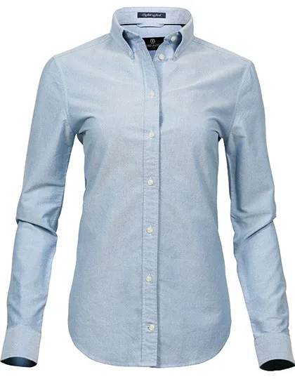 Tee Jays Langarmhemd aus 100% Baumwolle, Shaped Fit, Light Blue XL, TJ4001