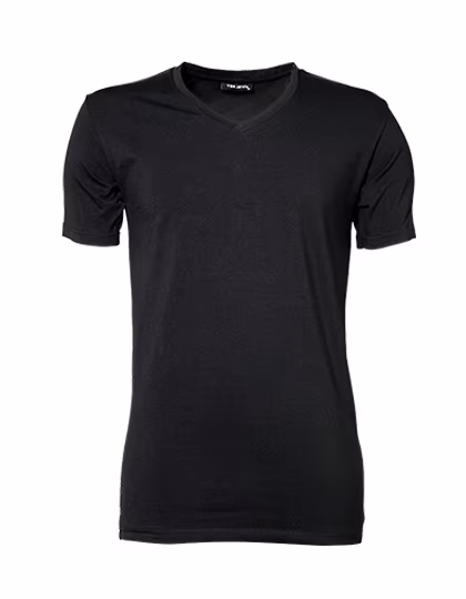 Tee Jays V-Neck T-Shirt aus Baumwolle-Elasthan, Black L, TJ401